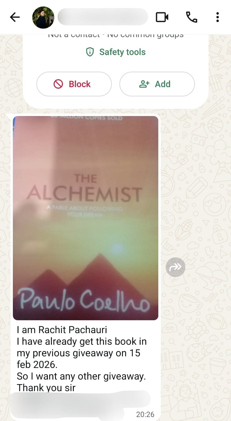 WhatsApp testimonial 2