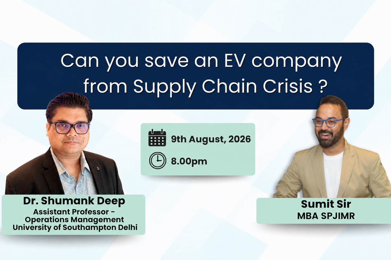 Can you save an EV company from Supply Chain Crisis ?