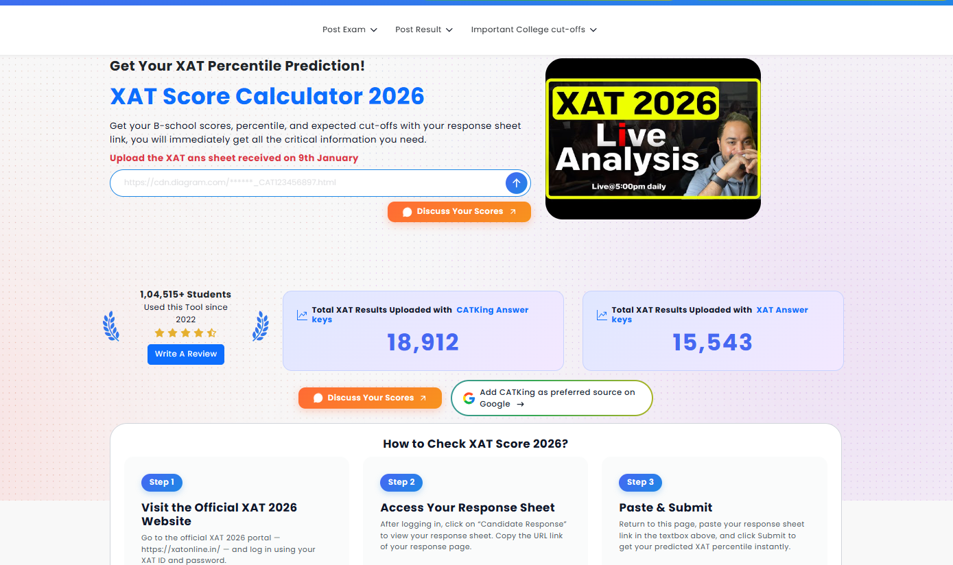 XAT Score Calculator