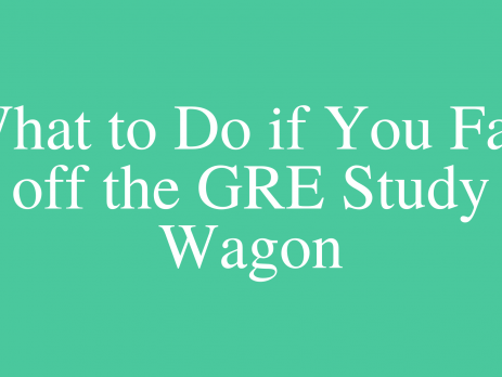 What to Do if You Fall off the Study Wagon